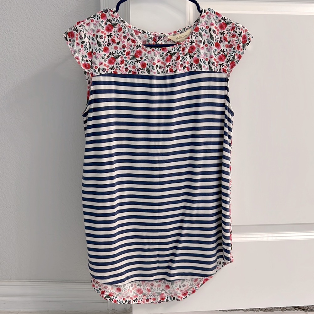 Matilda Jane Blue Stripe and floral top